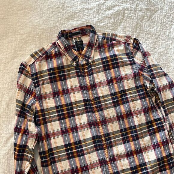 Mens J. Crew Plaid Button Down Dress Shirt Size XL - Picture 4 of 7
